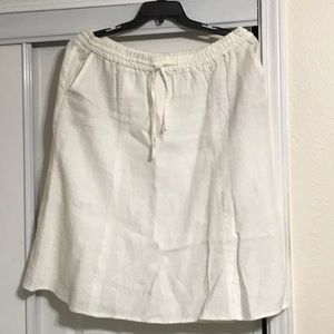 Off white linen skirt